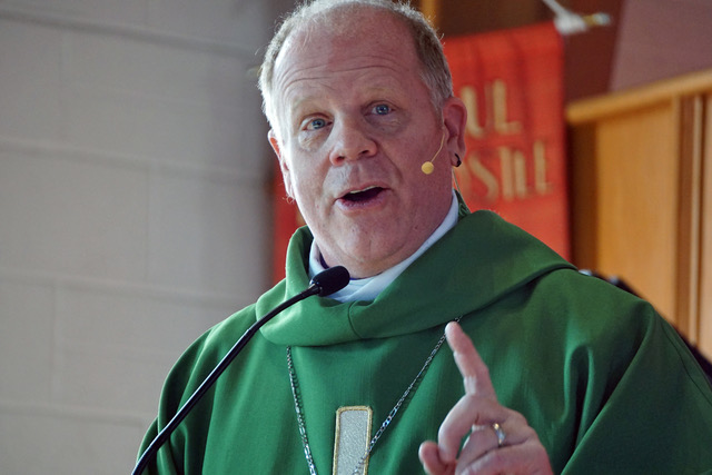 Bishop Andrew delivering the Reflection